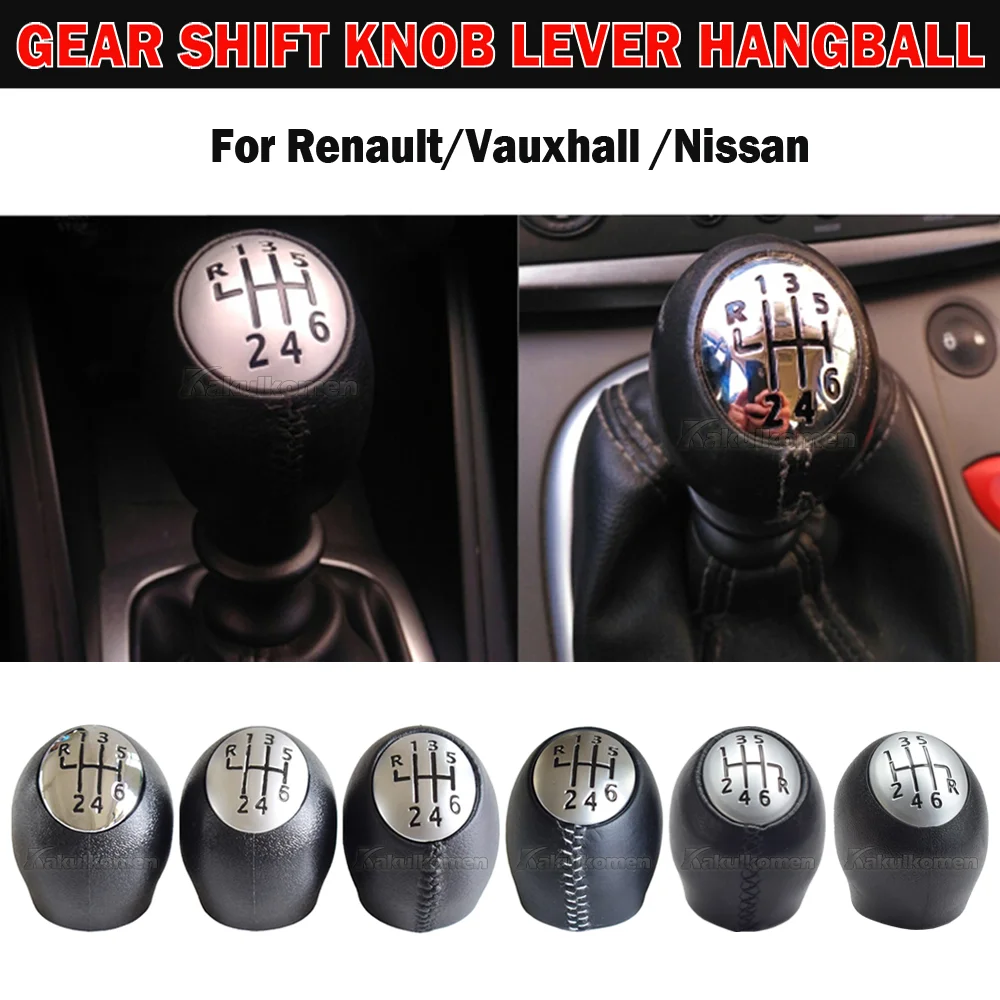 Hochwertiger 5-6-Gang Schaltknauf für RENAULT Laguna Megane 2 Clio 3 Scenic 2, Manueller Gangschaltknopf, Schalthebel – Detail 8