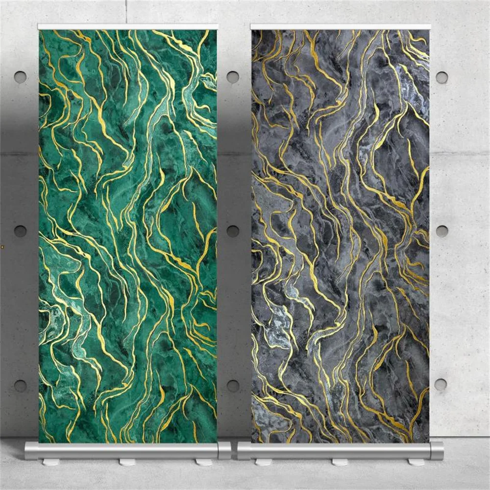 Marble Stone Pattern Wallpaper Industrial Vintage Embossed Texture Vinyl Peacock Green Metallic Wall Paper for Living Room