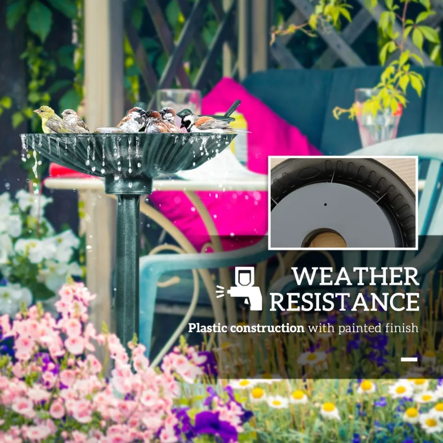 32 حمام الطيور العتيقة مع قاعدة زارع الزهور قاعدة خمر نمط Drative حمام الطيور وعاء تغذية الطيور زارع Dration ساحة St #6