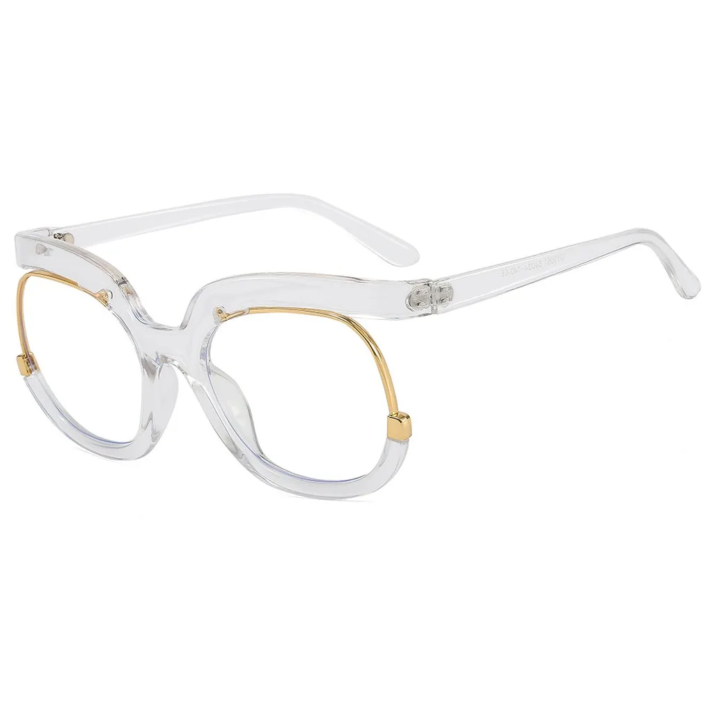 Square Eyeglasses Frames  Unisex Eyewear Plain Glasses Blue Light Blocking Anti-Uv Fashion Glasses For Casual Wear Office