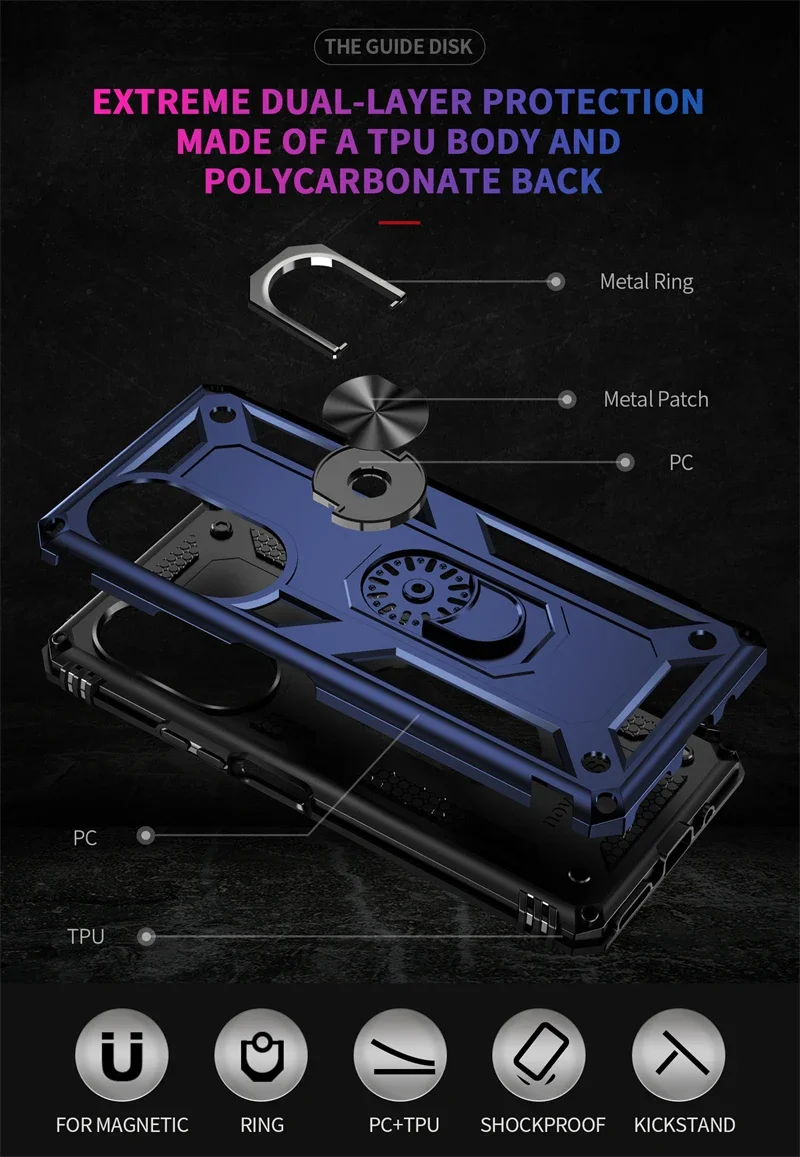 Para huawei nova 9 se caso armadura à prova de choque silicone caso telefone para huawei nova 9se nova9 se carro anel magnético titular capa traseira