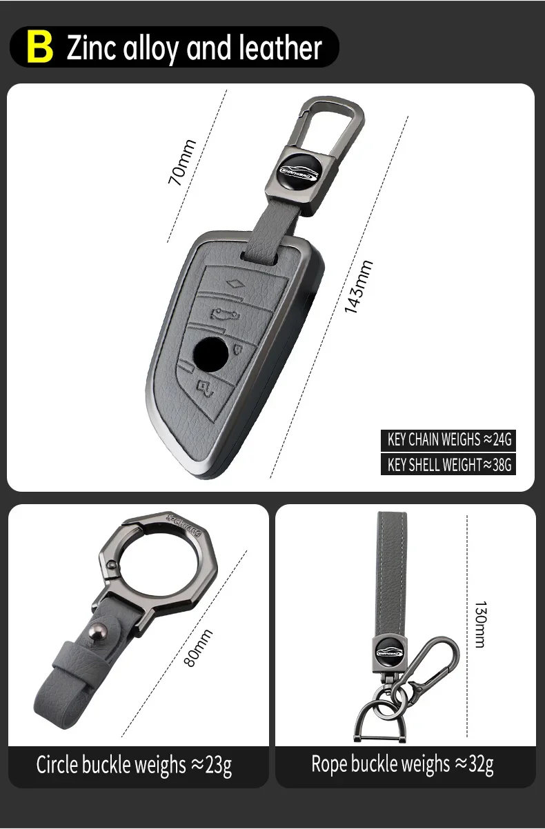 Luxury Car Accessories Remote Key Case Cover Shell For BMW B Series G20 G28 G30 G38 G01 G02 G05 G06 3 5 7 Series X3 X4 X5 X6