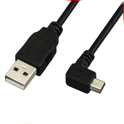 USB 2.0 Male to Mini USB B Type 5pin 90 Degree Up & Down & Left & Right Angled Male Data Cable 0.25m/0.5m/1.8m/5m