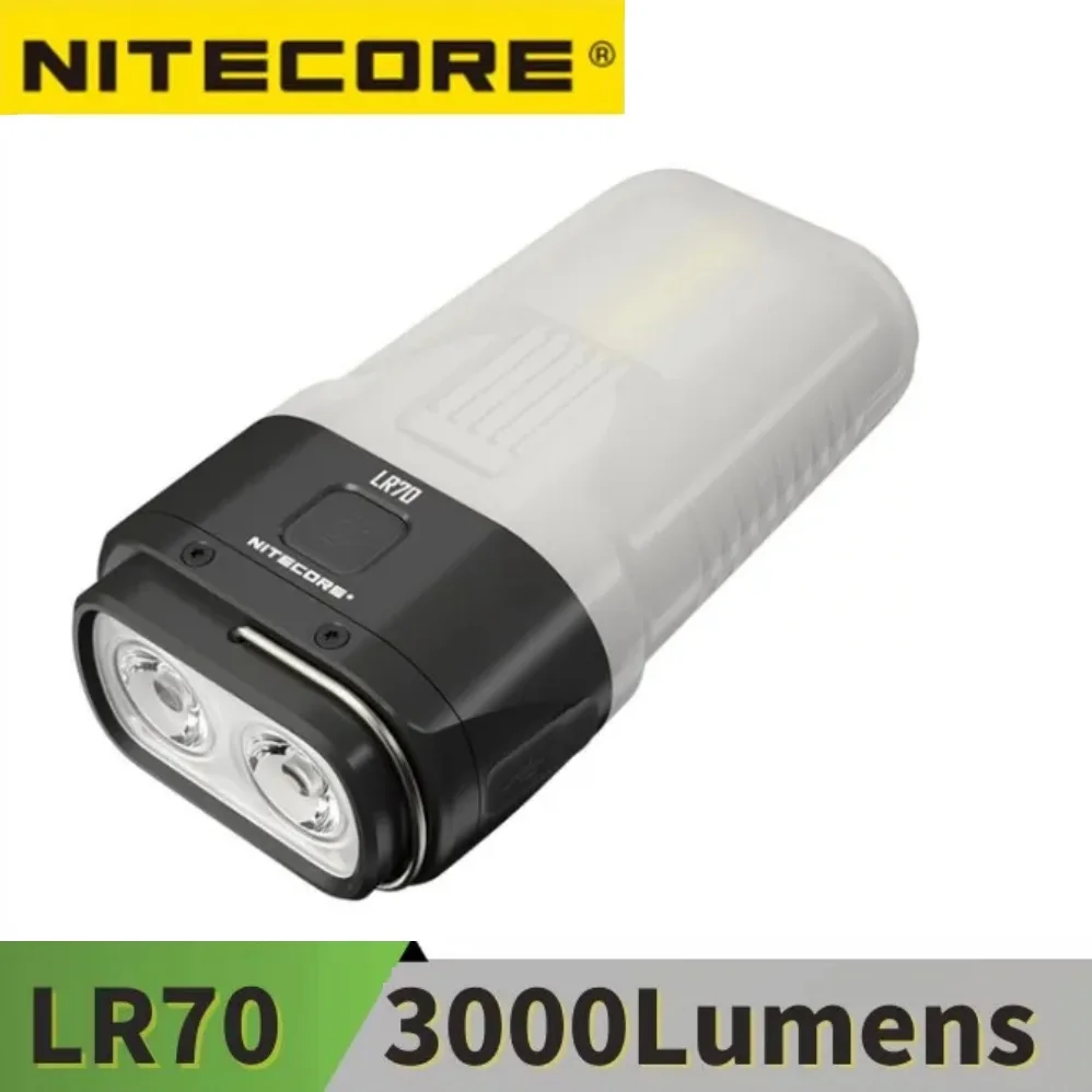 

NITECORE LR70 3-in Camping Lantern 3000LM Rechargeable Lantern Flashlight With Power Bank Built-in Battery for Outdoor Lighting