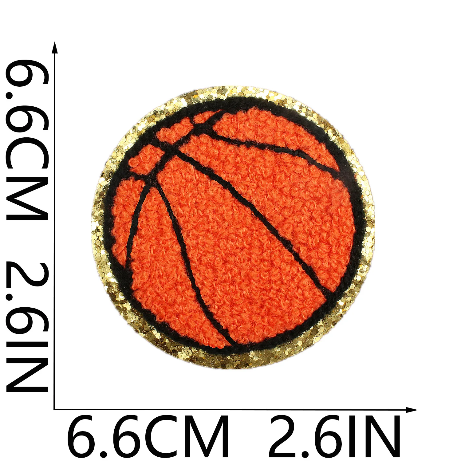 Chenille Fabric Appliques Towel Embroidery Football Patch Iron on Rugby Badge Basketball Player Figure Thermo Adhesive Stickers