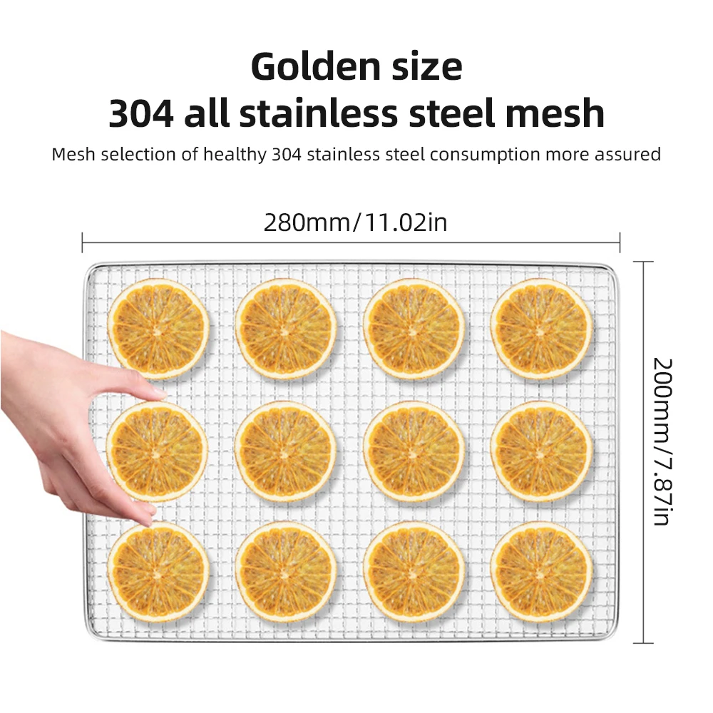 مجففات للأغذية والمتشنجة مع مؤقت 24 ساعة وخفيف، 6 رفوف تجفيف 800 وات 30-90 ℃ مجفف فواكه الخضار مع شاشة تعمل باللمس #3