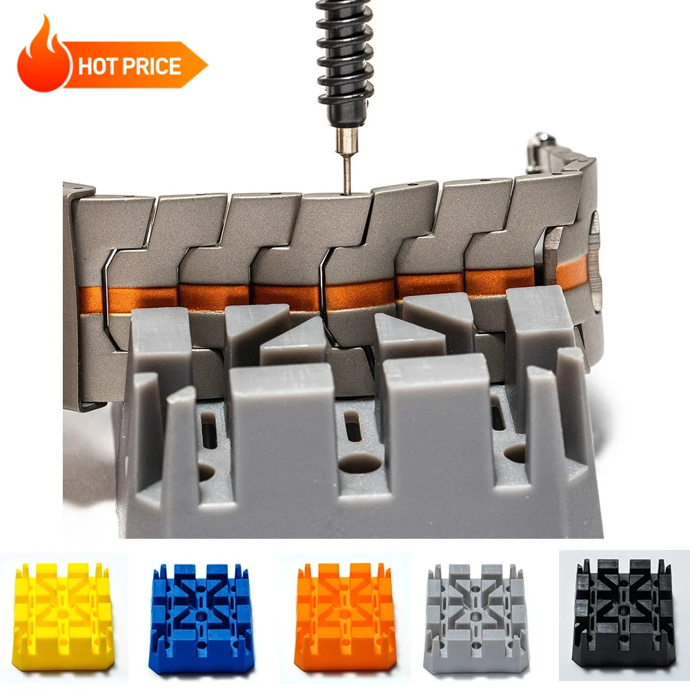 Neue Uhr Armband Entfernen Und Befestigen Basis Reparatur Tools Kit Horlogerie Uhr Strap Link Pin Remover Block für Uhrmacher (kunststoff)
