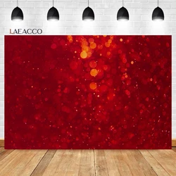 Laeacco Red Glitter Backdrop Red Bokeh Sequin Spots Baby Shower Winter Christmas New Year Party Portrait Photography Background