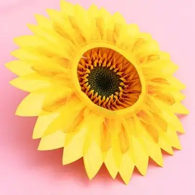 Copricapo di girasole Simulazione realistica Design Leggero Abbigliamento comodo per bambini Festa Festival Spettacolo di danza Cosplay