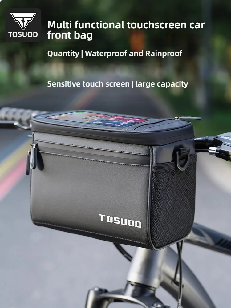 AliExpress TOSUOD Waterproof Bike Front Frame Bag Touch Screen MTB Bicycle Phone Holder EVA Handlebar Bags Cycling Front Storage Bag