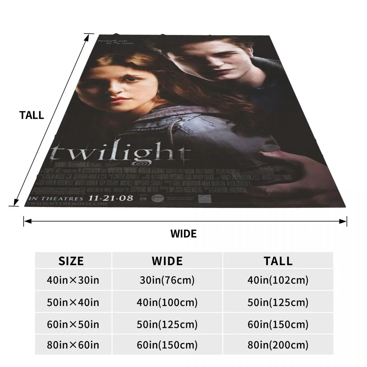 The Twilight Saga Edward Cullen Blankets Flannel Sofa Throw Blanket Lightweight for Home Bedroom Office Throws Bedspread Quilt