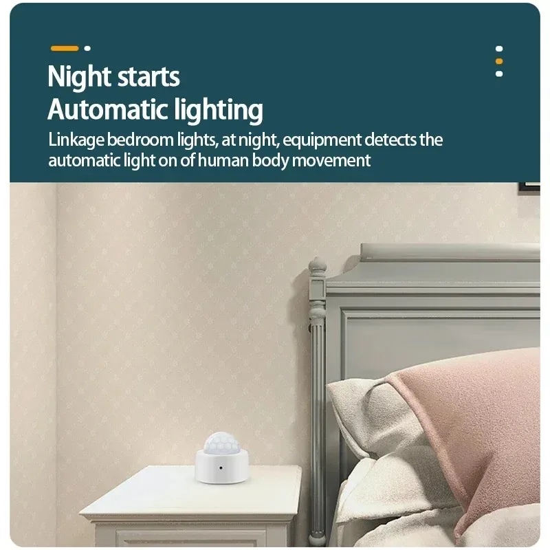 Tuya Zigbee Mini Smart PIR датчик движения + световой датчик человеческого тела инфракрасный датчик движения противоугонный пульт дистанционного управления Smart Life