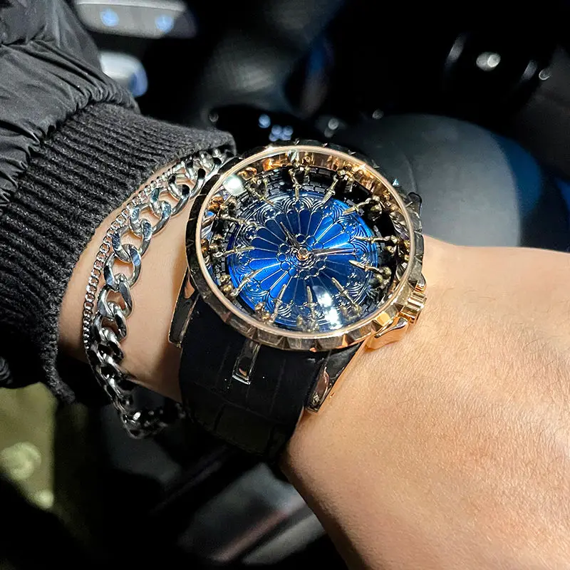 موضة جديدة ساعة كوارتز رجالية رياضية عصرية ساعة رجالية فاخرة شخصية رجل ساعة كبيرة الطلب ساعات المعصم الرجال