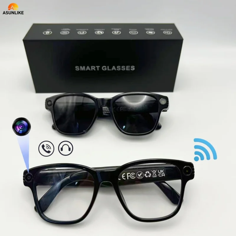 New Version L801 Smart Glasses with Camera 8MP Pixel Take Video Picture 4GB WiFi Contact AI ChatGPT  Translation Smart Sunglass
