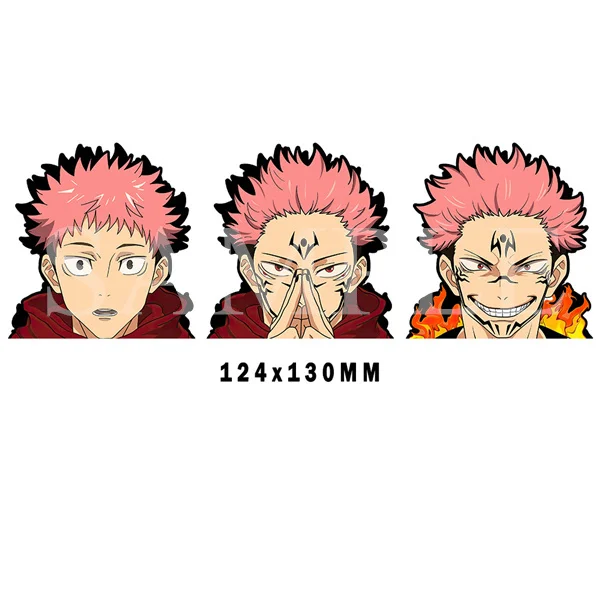 Itadori Yuji/Ryomen Sukuna Stickers Jujutsu Kaisen Motion Sticker Waterproof Decals for Car,Laptop,Refrigerator,Et Creative Gift