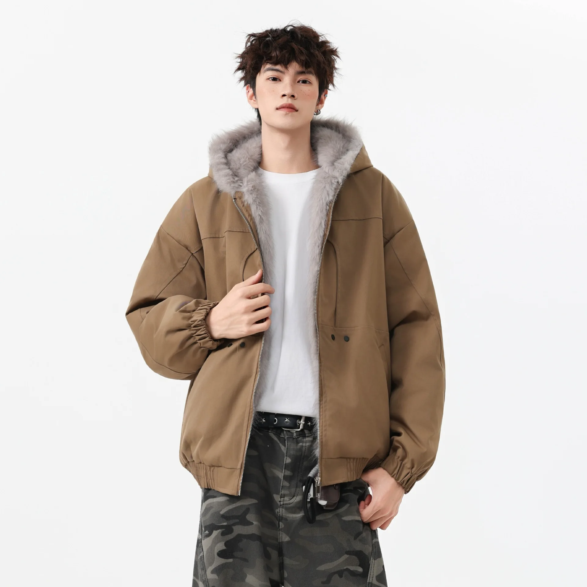 Jaket Kerja Pria Berkerudung Bahan Katun Unisex Mount Tai Mountain Eagle, Produk Terlaris di Tiktok