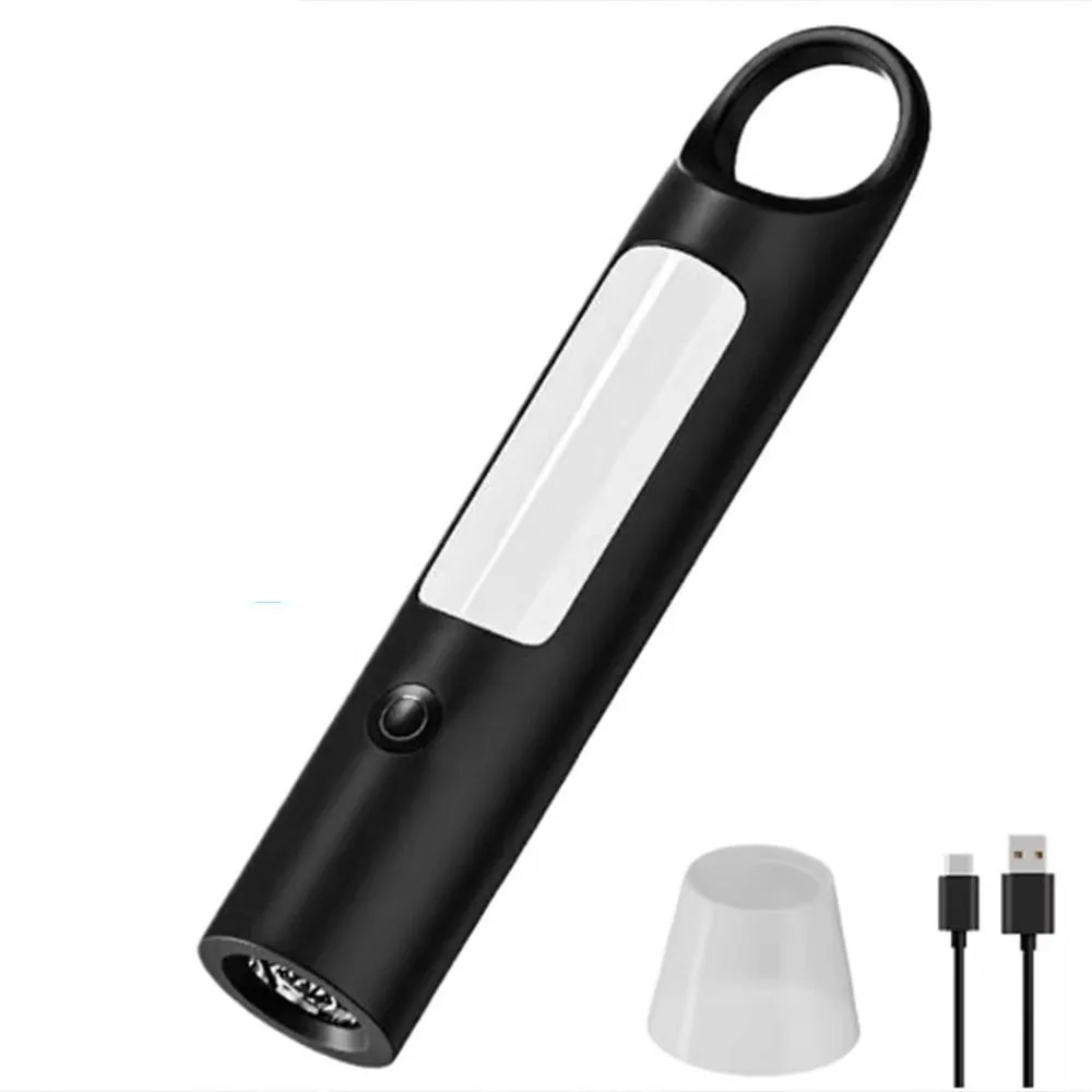 

COB Side Light LED Flashlight Strong Light Rechargeable Camping Lantern Soft Light Shade Waterproof Portable Work Light Fishing