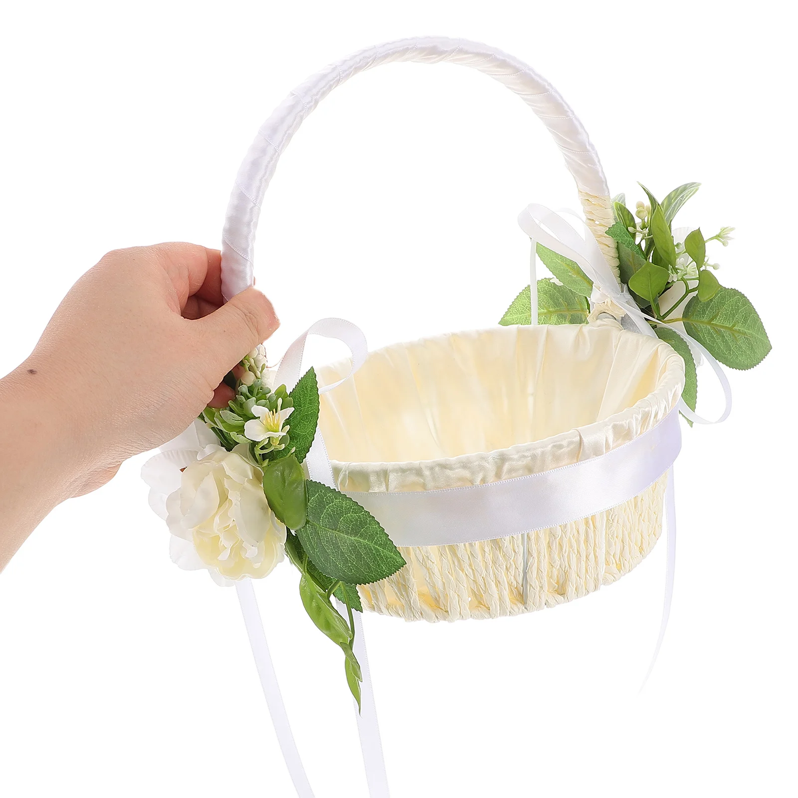 

Wedding Flower Basket Rattan Bridal Party Favors Woven Baskets for Girl Spring Ceremony Outdoor Anniversary Decor Storage