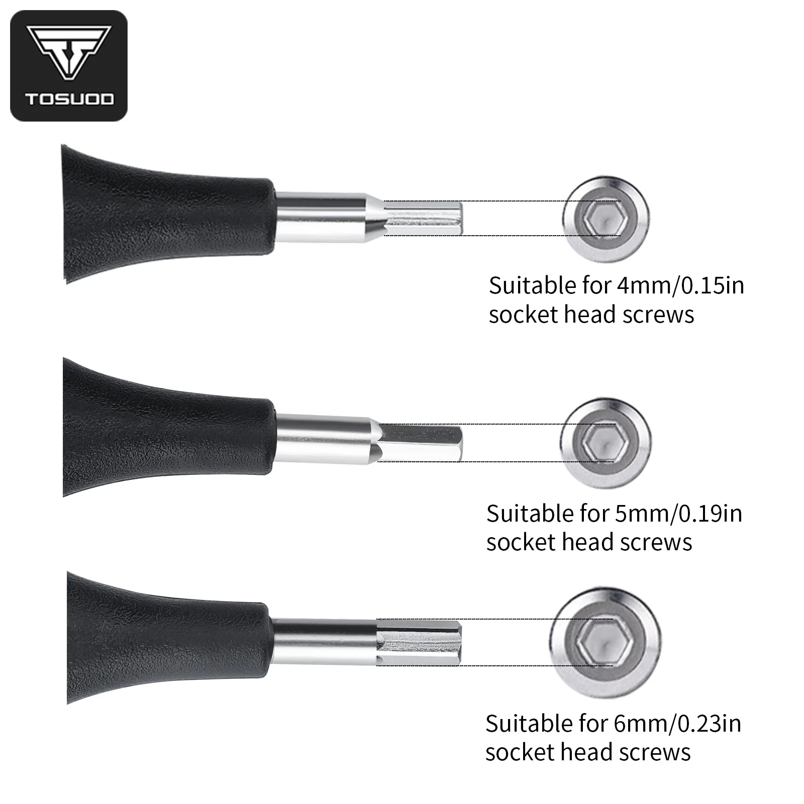 TOSUOD 3-In-1 Externer Sechskantschlüssel Fahrradreparatur Y-förmiger Schraubenschlüssel Tragbares Fahrradwartungswerkzeug Fahrradzubehör – Detail 2