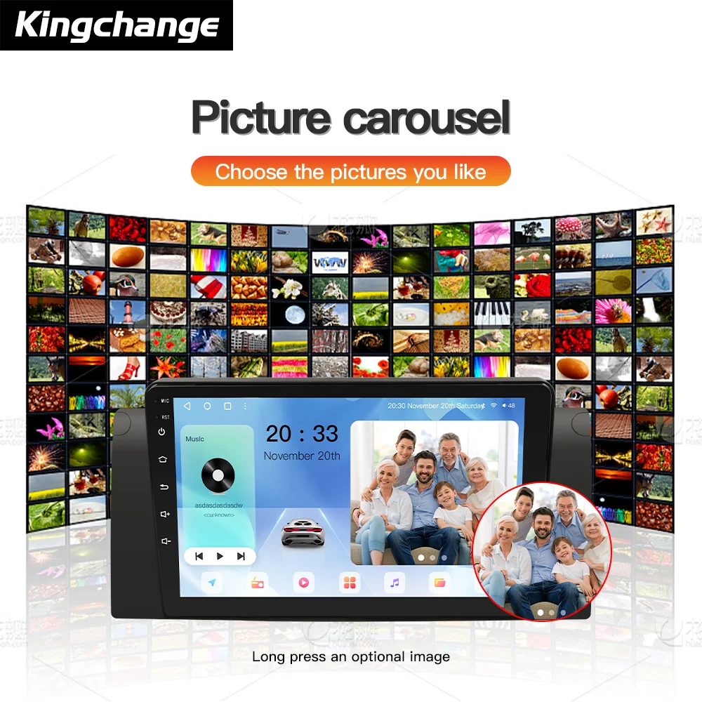 Kingchange 9 "reproductor de vídeo Multimedia de Radio de coche para BMW E39 5 Series 1995-2005 estéreo GPS Wifi Android navegación Carplay AUTO