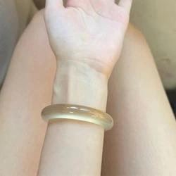 Ice Seed High Ice Champagne Gold Agate Bracelet Bracelet with Ice Transparent White Moonlight