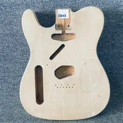 EB153 Left Hand Tele Electric Guitar Unfinished TL Guitar Body in Solid Wood No Paints with Damages for Replace and DIY