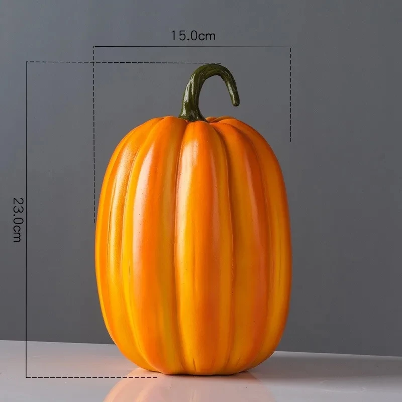 Christmas Halloween Decoration Resin Ornaments Fake Pumpkin for Festival Party Decor Autumn Harvest Home Furnishing Articles