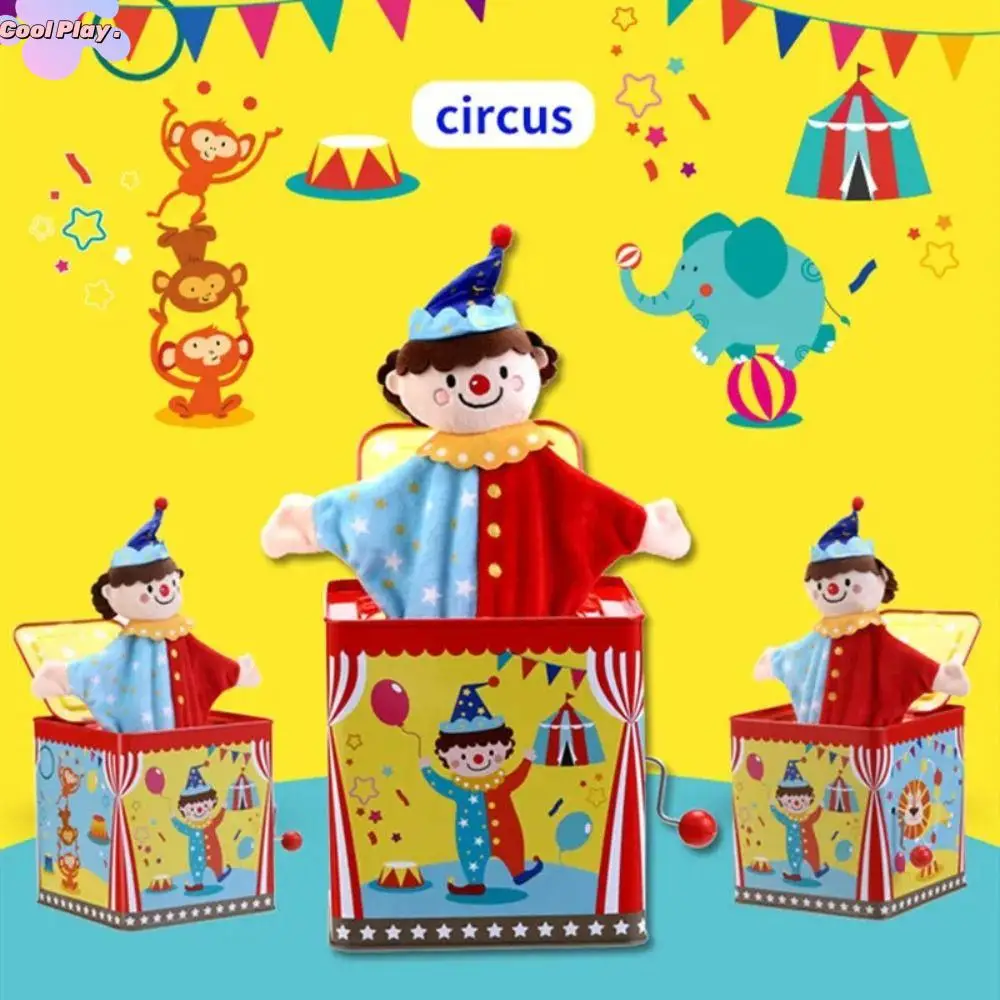 

With Music Children's Musical Toy Early Education Metal Classic Music box Cartoon Montessori Jack in the Box Children Funny Gift