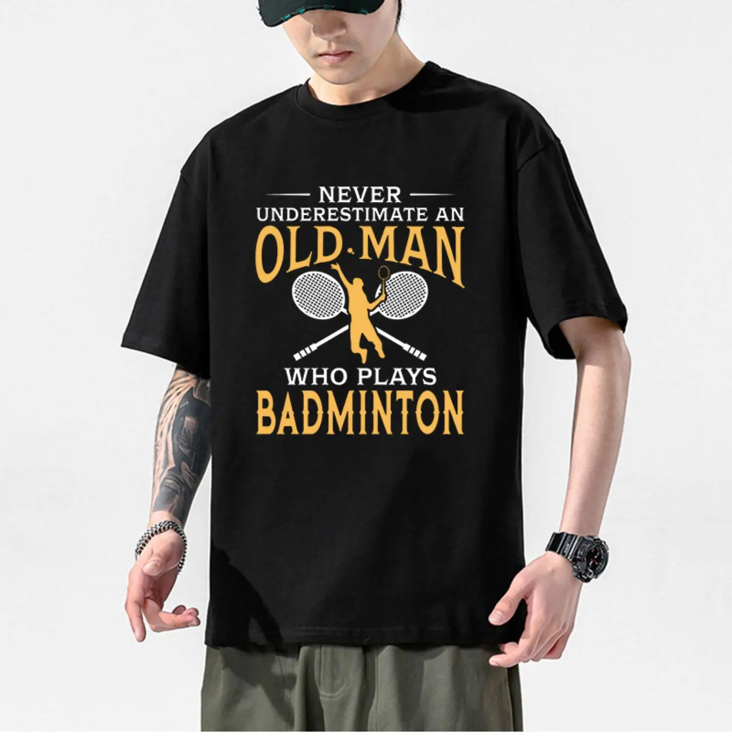 Tennis bear pattern badminton sport T-shirt for men and women custom short-sleeved team competition team uniform clothing  tee