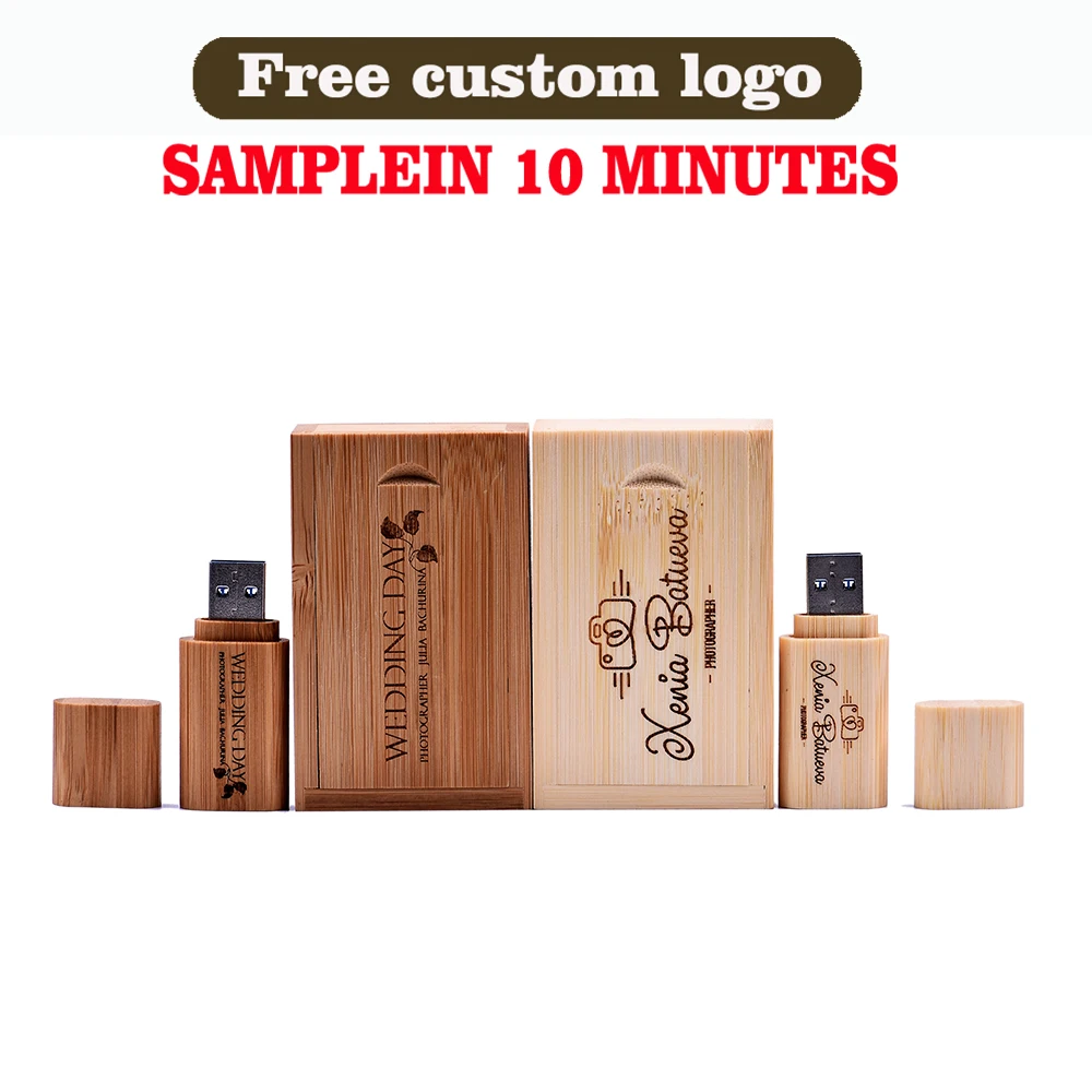 

Wooden Pen Drive 128GB Free Custom Logo Memory Stick 64GB Wedding Gift USB Flash Drive 32GB With Box U Disk 16GB USB Device 8GB