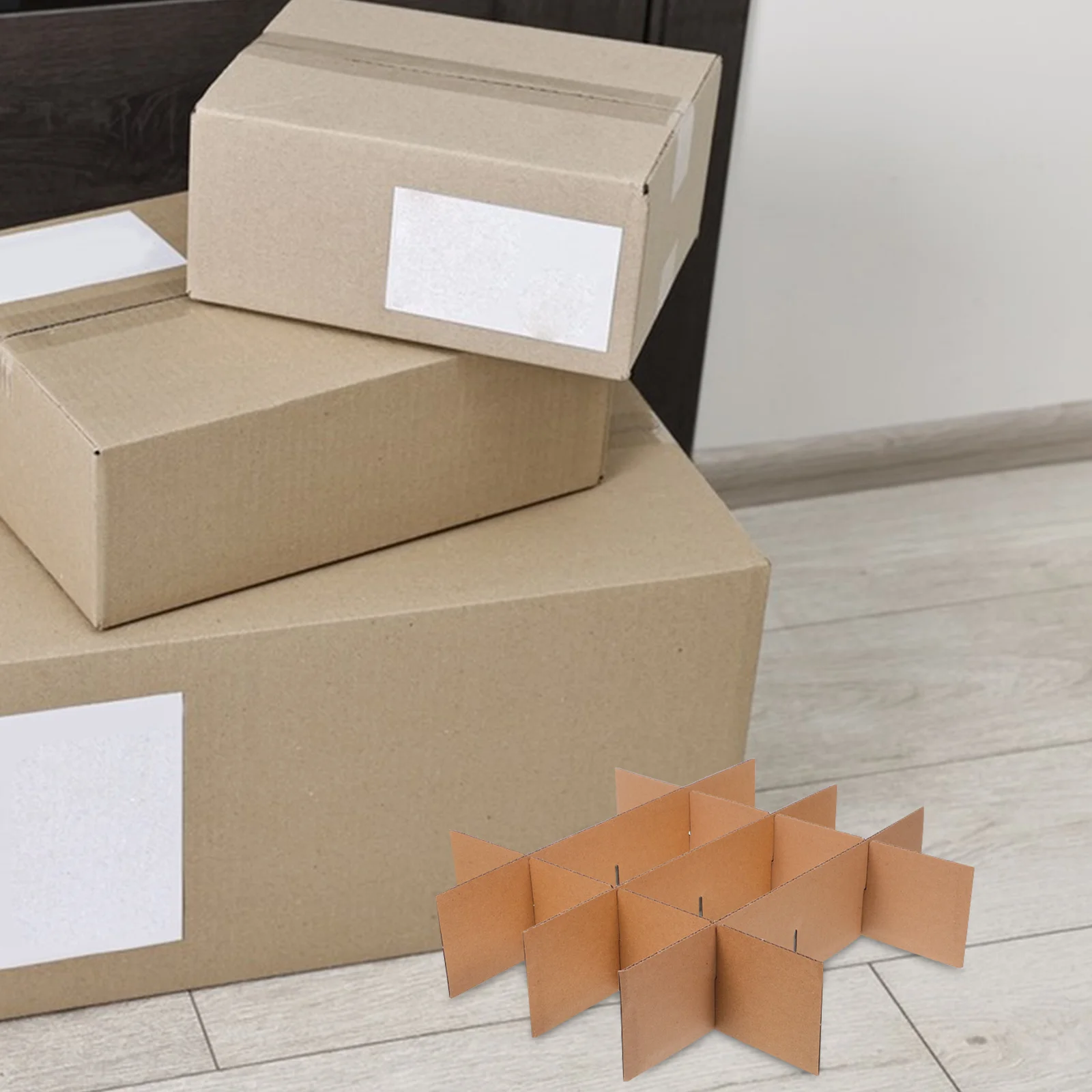 5Pcs Cardboard Divider Shipping Box Grid Design Packing Protection Glass Moving Box Supplies Boxes