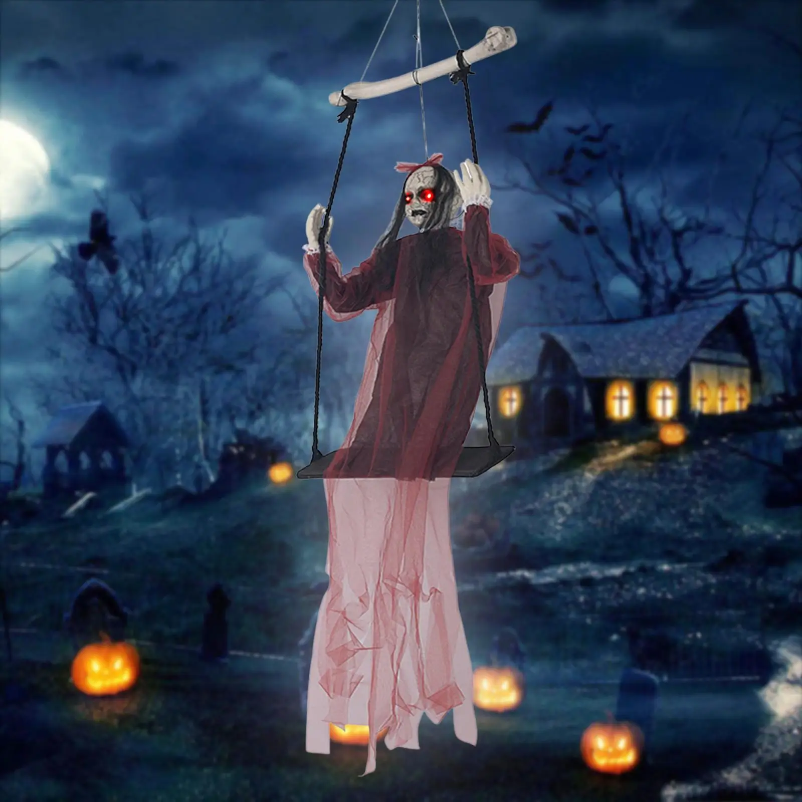 

Хэллоуин Висячие Призрачные Украшения Фестиваль Светящиеся Глаза Уникальный Легкий Вес