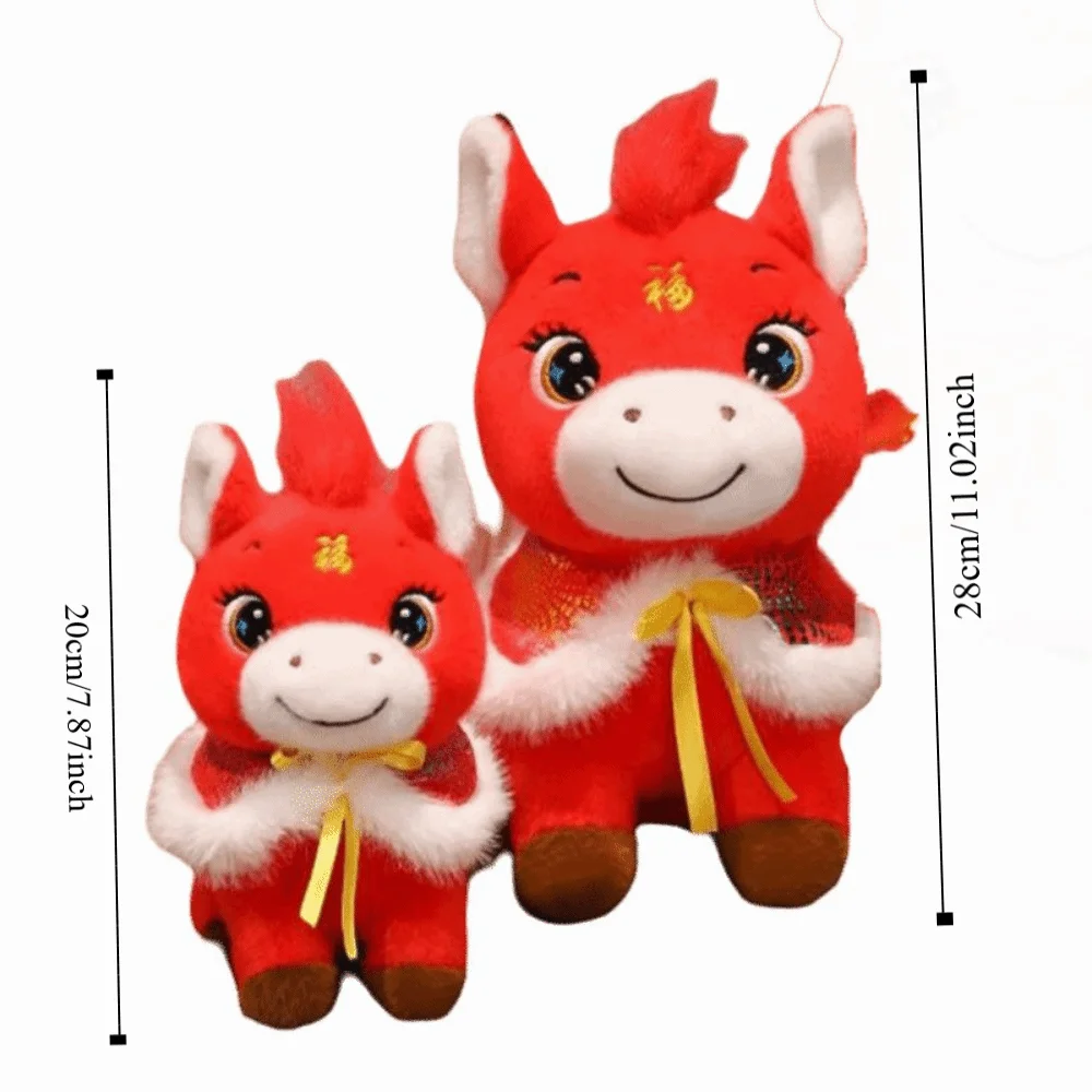 Mascotte de cheval en coton PP, Animal en peluche avec fleur, cheval doux, Collection moelleuse, Pentant de cheval