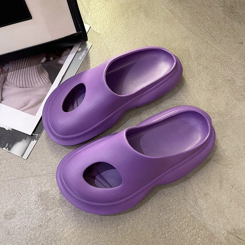 Eva Hole Slippers Women Summer Fashion Ins Outdoor Wear Indoor Home Slipper Man Couples Hollow Beach Slipper Sandals