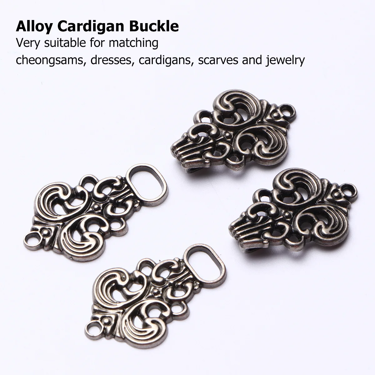 

Auspicious Cloud Pattern Buckle Retro Alloy Clothing Decoration Clip For Cheongsam Dress Cardigan Shawl Accessory