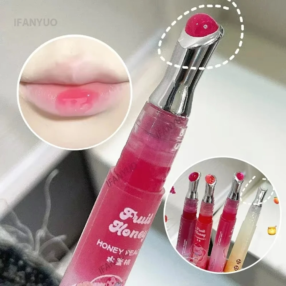زيت الشفاه الأحمر التوت مرطب ملمع الشفاه الملون سمنة ترطيب العناية بالشفاه علاج ماكياج واضح ملون بلسم أحمر الشفاه #2
