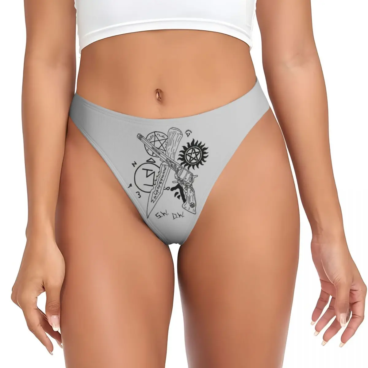 

Custom Supernatural Logo Wallpaper G-string Panties Women Comfort Thongs Underwear