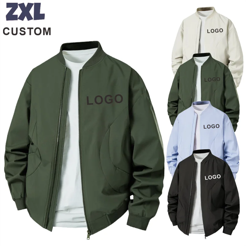 

2025 новый стиль, настраиваемый принт, вышивка логотипа, бейсбольная куртка, высококачественная свободная куртка-бомбер премиум-класса, повседневная спортивная куртка