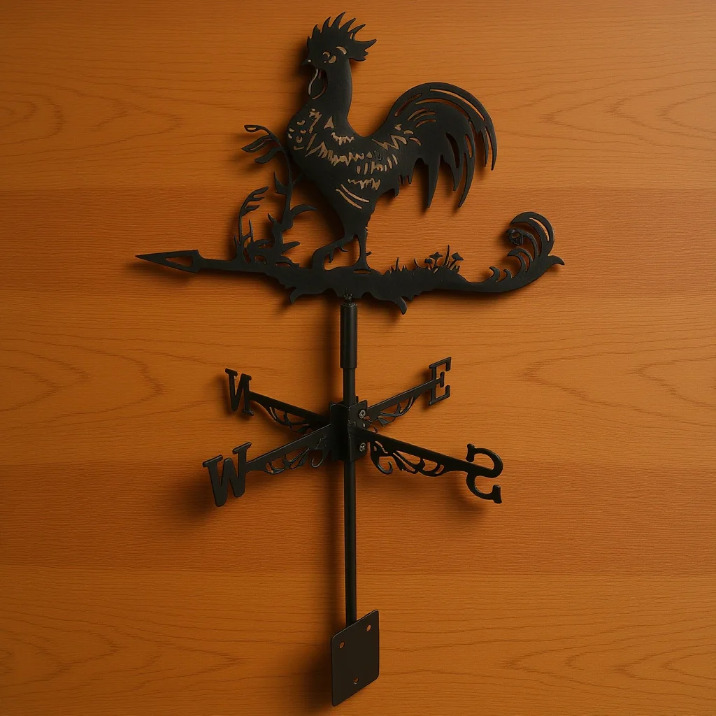 

Durable Iron Weather Vane Exquisite Details Garden Yard Patio Decor Wind Direction Indicator Farmhouse Style Weather Vane