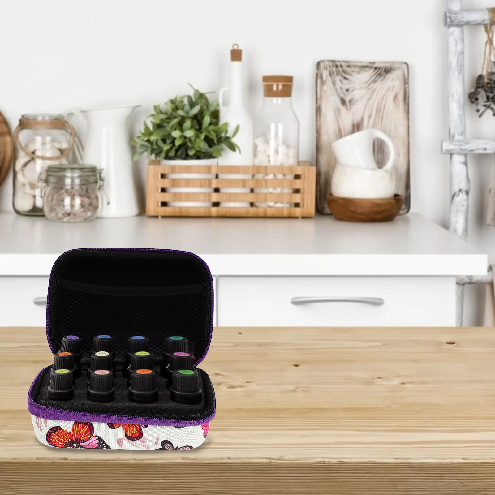 

Essential Oil Storage Bag Portable Case 600D Oxford Shockproof Travel Bottle Holder Pouch Brush ganizer