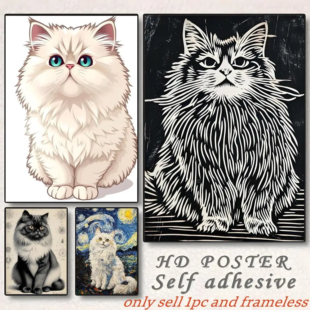 Persian cat Poster Gift with prints Home bedroom living room decoration promotion and display