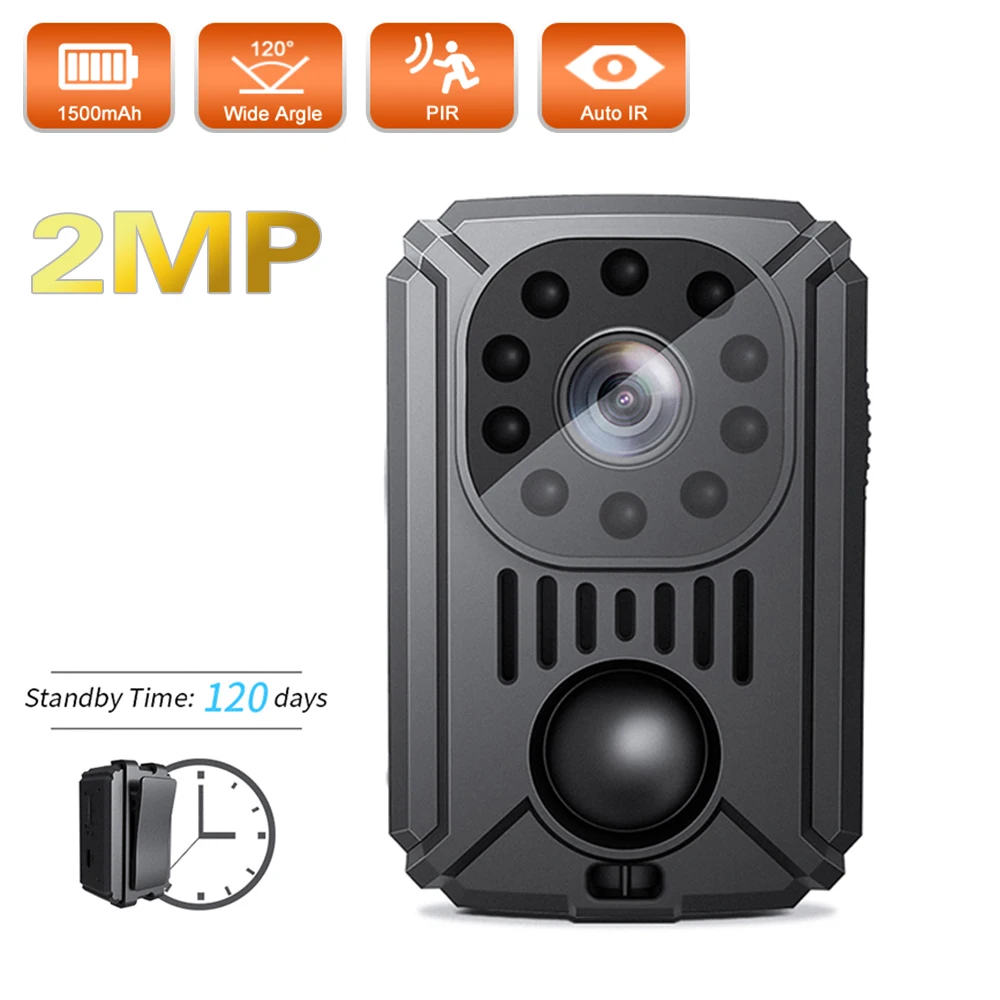 

PEGATAH MD31 Mini PIR Video Camera Back Clip Photography DV Smart Camera 1080P Recorder Small Nanny Cam Body Motion Activated