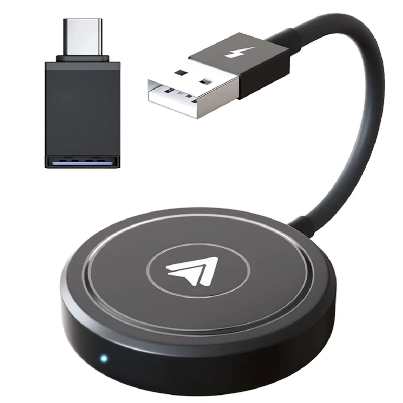 

Wireless Android Auto Adapter for Wired Android Car Convert To Wireless Round