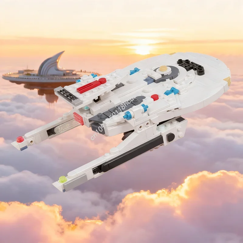 

592 детали MOC: Конструктор «Космический корабль класса Меридана 4.1» для самостоятельной сборки. Развивающая игрушка для детей. Подарок на Рождество и День рождения.