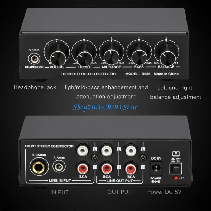 

Y2GD Preamp Highly/Middle/Bass Adjustment Sound Effectors Support 3 Mixer USB5V Power