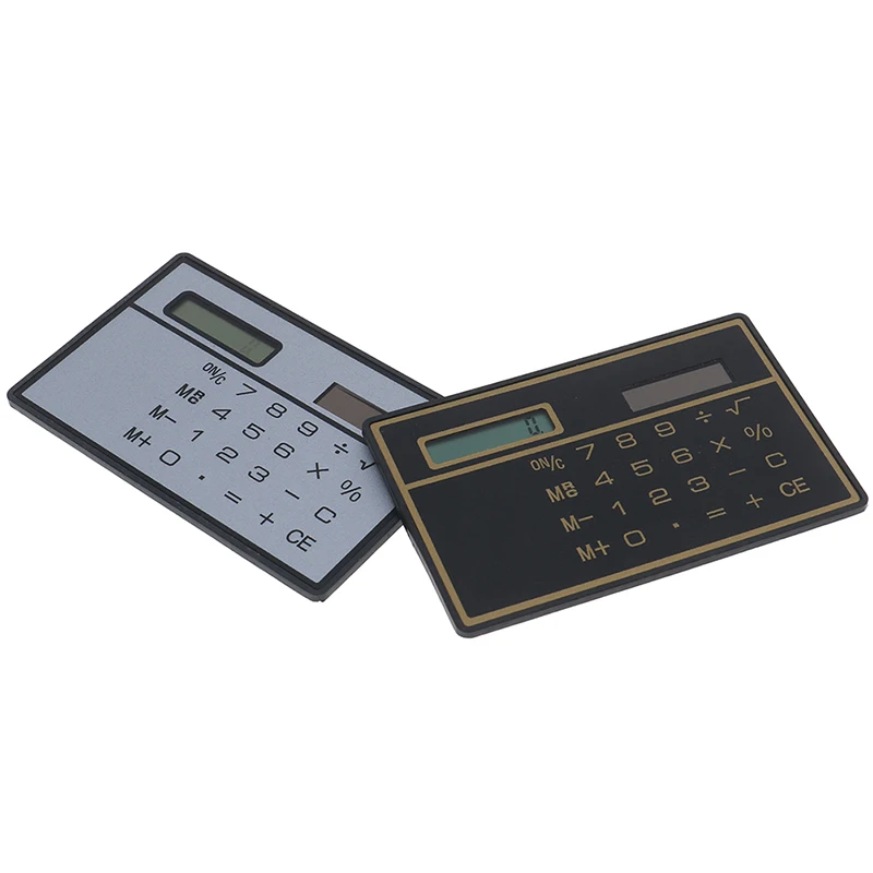8 Digit Ultra Thin Solar Power Calculator With Touch Screen Credit Card Design Portable Mini Calculator For Business School
