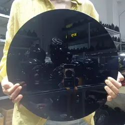 Natural Obsidian Disc Quartz Crystal Mineral Divination Mirror Feng Shui Mirror Home Demagnetization Decoration Meditation Gem