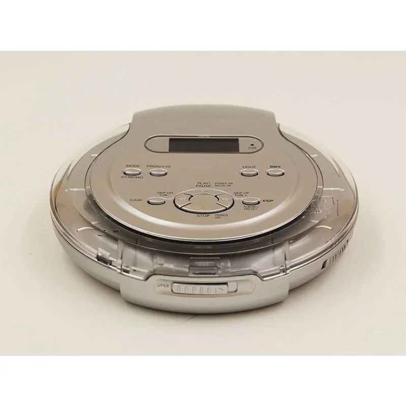 Portable CD Player Walkman Bass Boost System High Quality Music Shockproof MP3 Format Discs LCD Display 3.5mm Audio Interface