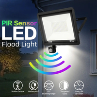 LED PIR Motion Sensor Floodlight Outdoor Wall Light White Light 100W 50W 30W 20W 10W IP66 Waterproof LED Spotlight For Garden