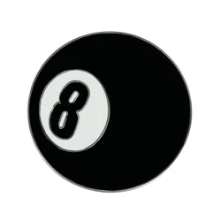 Billiard Black Ball No. 8 Belt buckle Black 8 Western Style Euro-American